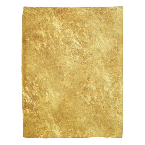 Gold and yellow plated marble pattern duvet cover