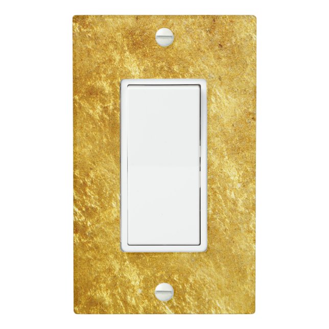Gold and yellow plated marble pattern light switch cover (In Situ)
