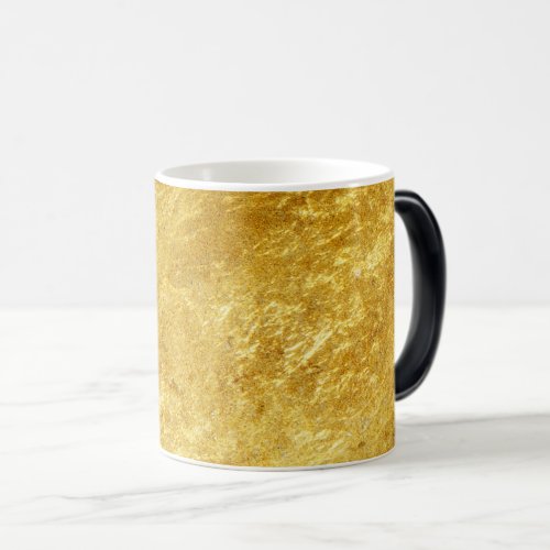 Gold and yellow plated marble pattern magic mug