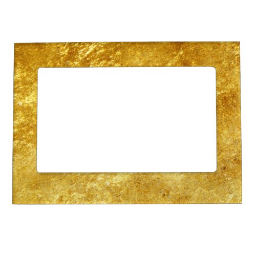 Gold and yellow plated marble pattern magnetic photo frame