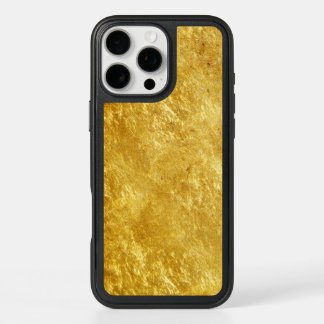 Gold and yellow plated marble pattern iPhone 16 pro max case