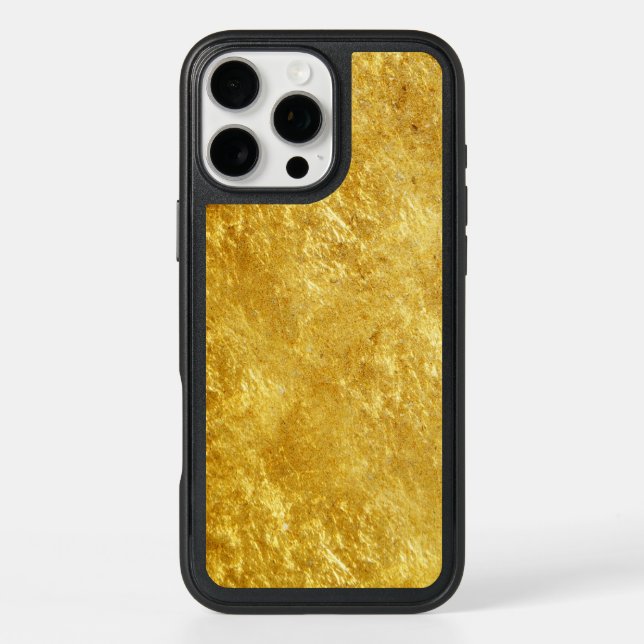 Gold and yellow plated marble pattern otterbox iPhone case (Back)