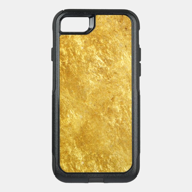 Gold and yellow plated marble pattern otterbox iPhone case (Back)