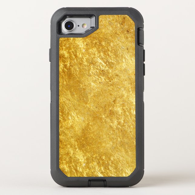 Gold and yellow plated marble pattern otterbox iPhone case (Back)