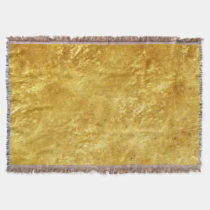 Gold and yellow plated marble pattern throw blanket