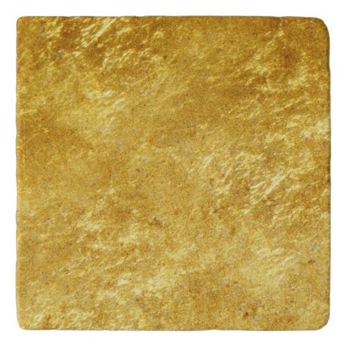 Gold and yellow plated marble pattern trivet