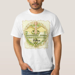 Gold Anesthetist Nurse Caduceus t-shirt