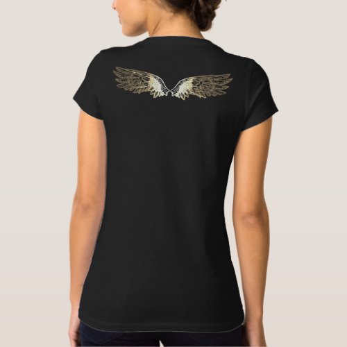 Gold Angel Wings Back T shirt