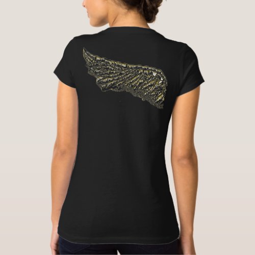 Gold Angel Wings Back T shirt