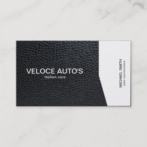 Gold Angle  Leather Business Card