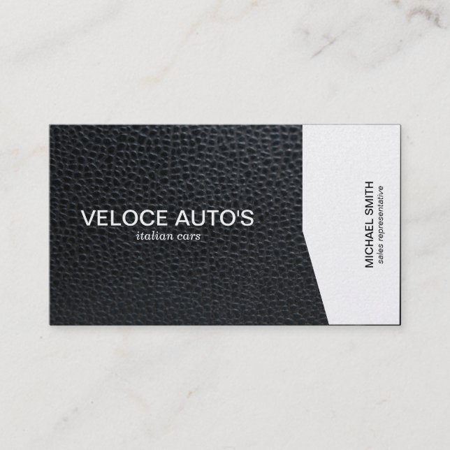 Gold Angle / Leather Business Card (Front)