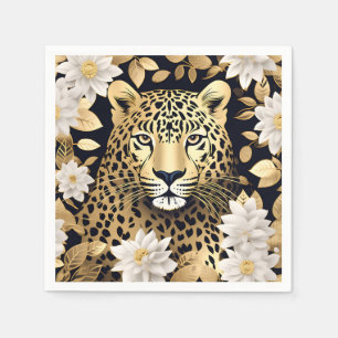 Gold Animal Leopard Napkins