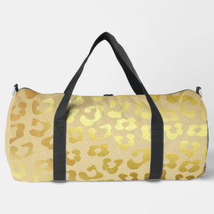 Gold Animal Print Duffel Bag