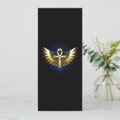 Gold Ankh with Wings (Standing Front)