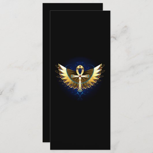 Gold Ankh with Wings (Front/Back)