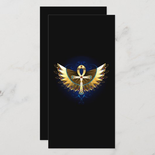 Gold Ankh with Wings (Front/Back)