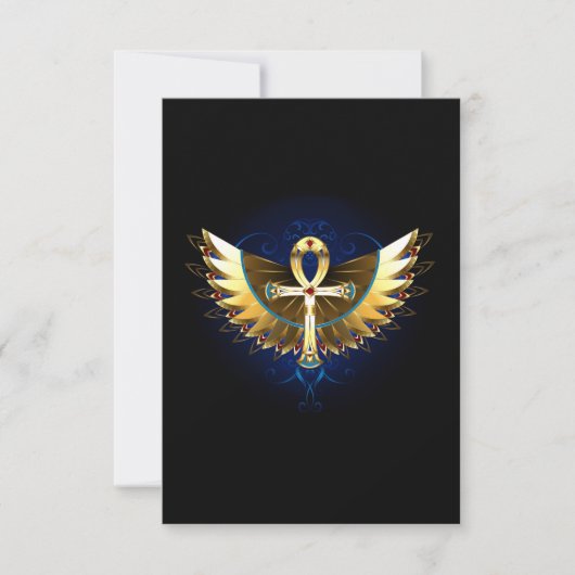 Gold Ankh with Wings (Front)