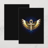 Gold Ankh with Wings (Front/Back)