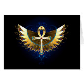 Gold Ankh with Wings (Front Horizontal)