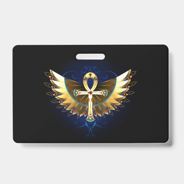 Gold Ankh with Wings Badge (Front)
