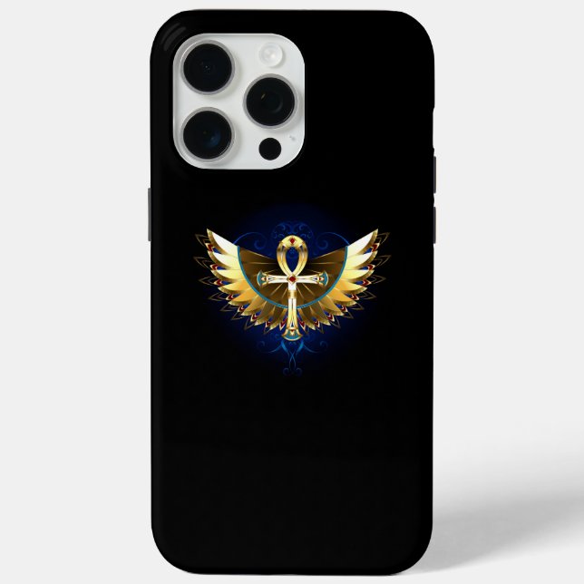 Gold Ankh with Wings Case-Mate iPhone Case (Back)