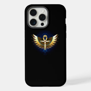 Gold Ankh with Wings iPhone 15 Pro Max Case