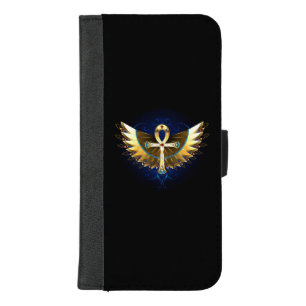 Gold Ankh with Wings iPhone 8/7 Plus Wallet Case