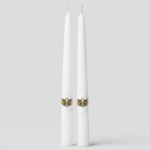 Gold Ankh with Wings Taper Candle