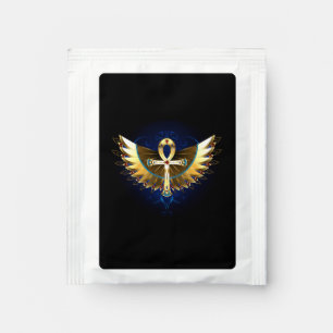 Gold Ankh with Wings Tea Bag Drink Mix