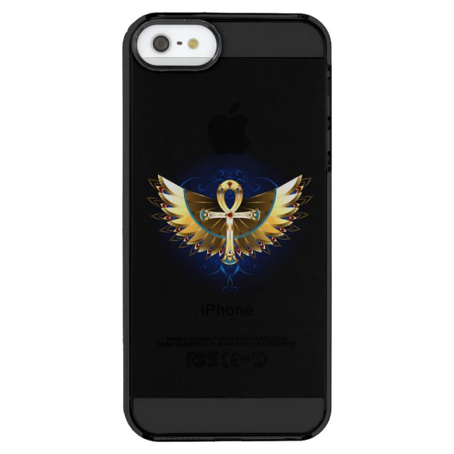 Gold Ankh with Wings Uncommon iPhone Case (Back)