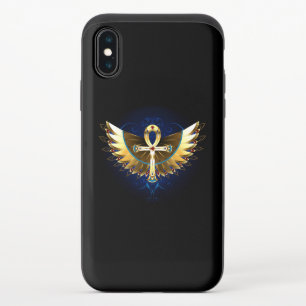 Gold Ankh with Wings iPhone X Slider Case