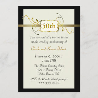 Gold Anniversary Invitation