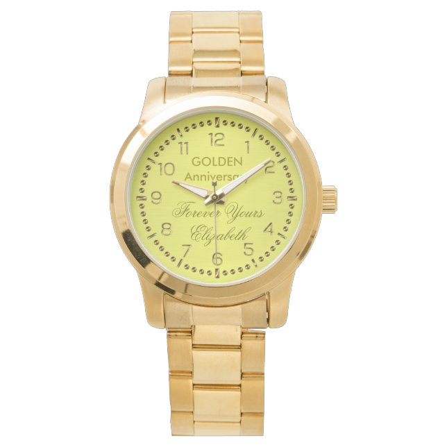 Gold Anniversary Monogram Watch (Front)