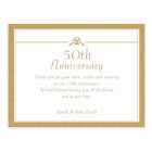 50th Golden Wedding Anniversary Thank You Postcard | Zazzle.com