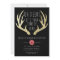 Gold Antlers Christmas Holiday Party Invitation