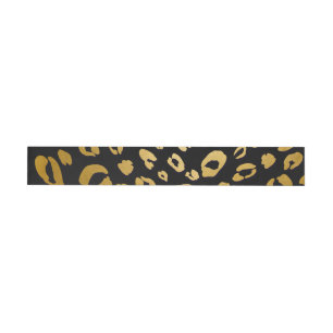 Gold Any Color Leopard Card Wrap Around Labels