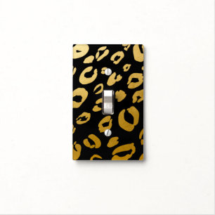 Gold & Any Color LEOPARD Print Light Switch Cover