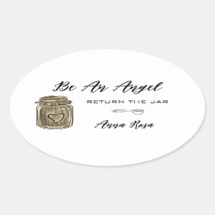 *~* Gold AP30 Return jar Canning Mason Jar Oval St Oval Sticker