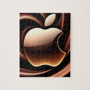🍎 Gold Apple Liquid Metallic Luxury Puzzle Gift