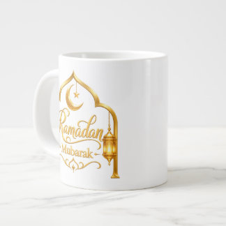 Gold Arch Lantern Ramadan Mubarak Giant Coffee Mug
