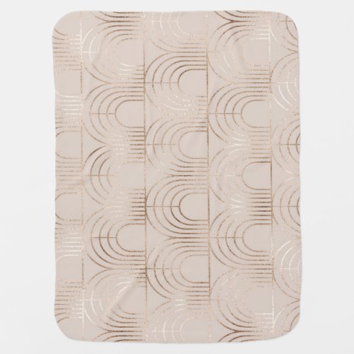 Gold Arch Tiles Art Deco Baby Blanket