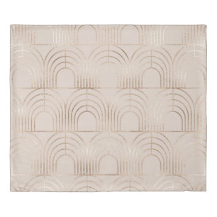 Gold Arch Tiles Art Deco. Duvet Cover