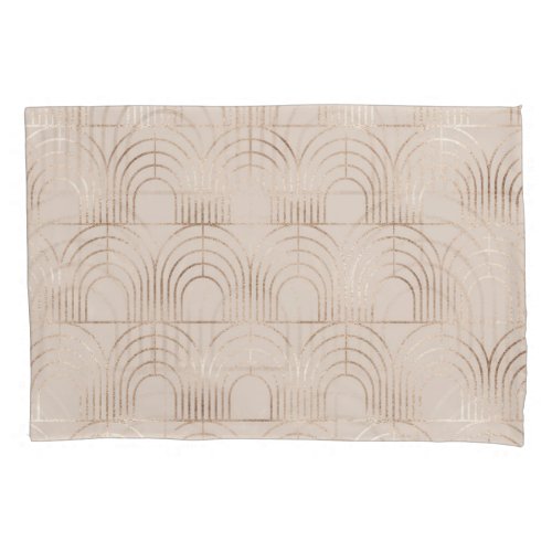 Gold Arch Tiles Art Deco Pillow Case