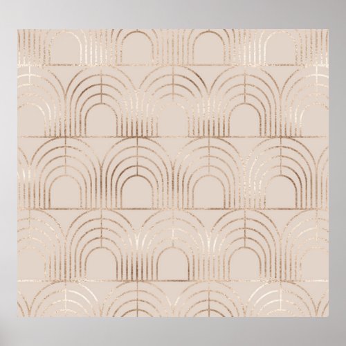 Gold Arch Tiles Art Deco Poster