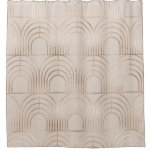 Gold Arch Tiles Art Deco. Shower Curtain