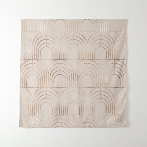 Gold Arch Tiles Art Deco Tapestry