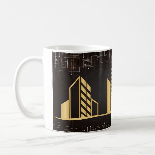Gold Architecture Coffee Mug (Left)