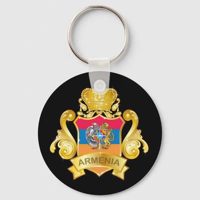 Gold Armenia Keychain (Front)