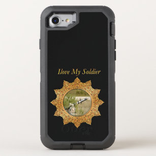 Gold Army anti tank guided missile OtterBox Defender iPhone SE/8/7 Case
