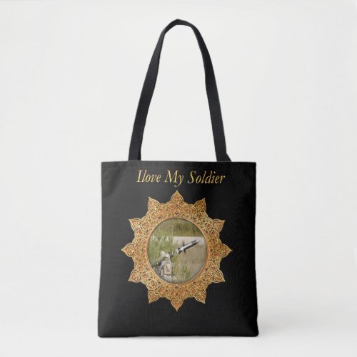 Gold Army anti tank guided missile Tote Bag